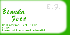 bianka fett business card